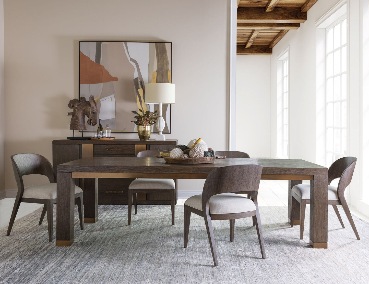 Andare - Dining Side Chair - Dark Brown / Gray