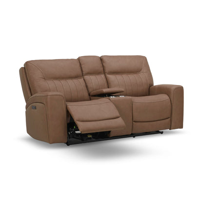 Bennett - Loveseat With Console P2 & ZG - Butternut