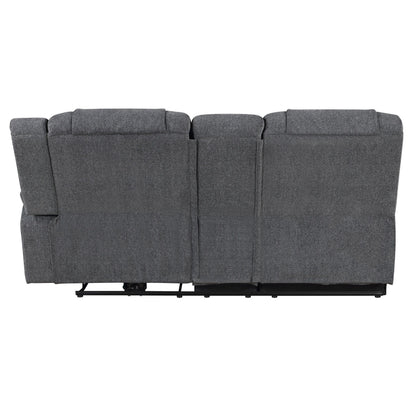 Redondo - RAF Console Loveseat With 1 Recliner Power - Dark Gray