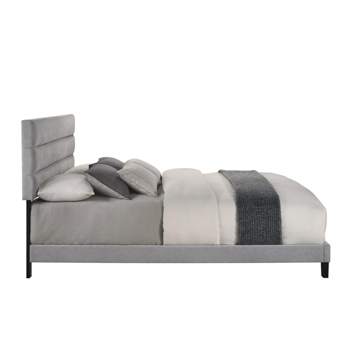 Asher - 6/0 Western King Headboard, Footboard, And Slats - Smoke