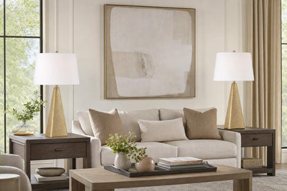 "Golden Apex" Ceramic Table Lamp (Set of 2) - Electroplated Gold