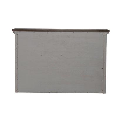 River Place - Angled Server Hutch - Riverstone White & Tobacco