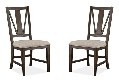 Westley Falls - Dining Side Chair With Upholstered Seat (Set of 2) - Graphite