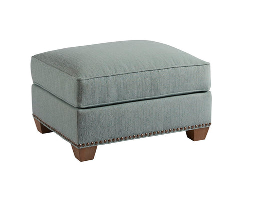 Barclay Butera Upholstery - Morgan Ottoman - Light Blue