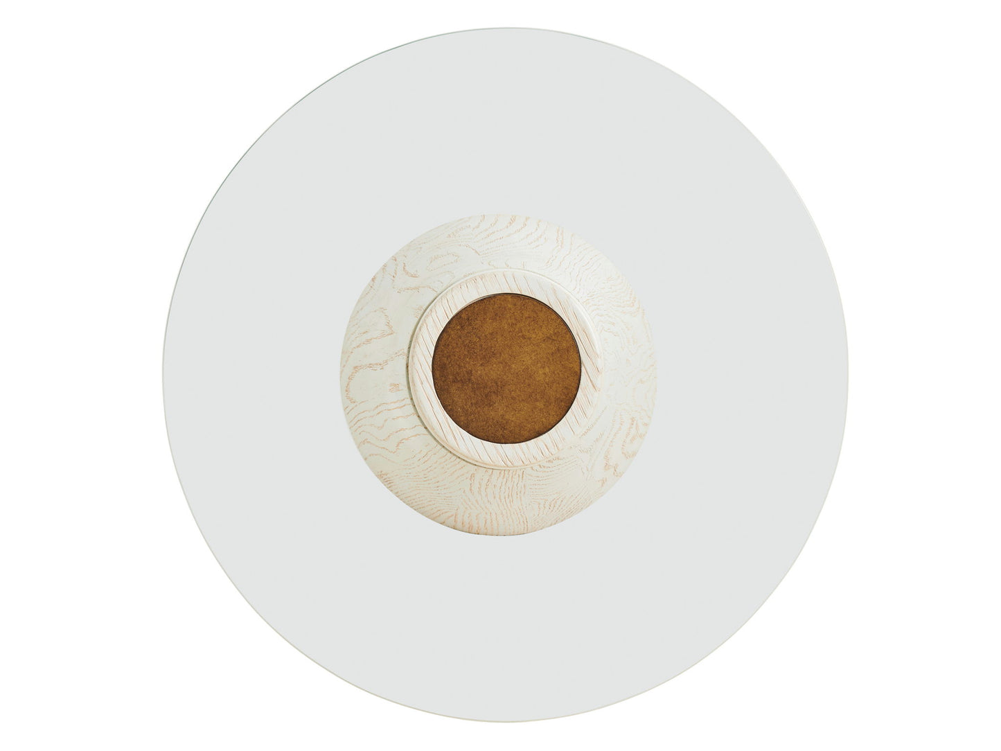 Carmel - Castlewood Glass Top Accent Table - Beige