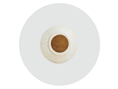 Carmel - Castlewood Glass Top Accent Table - Beige