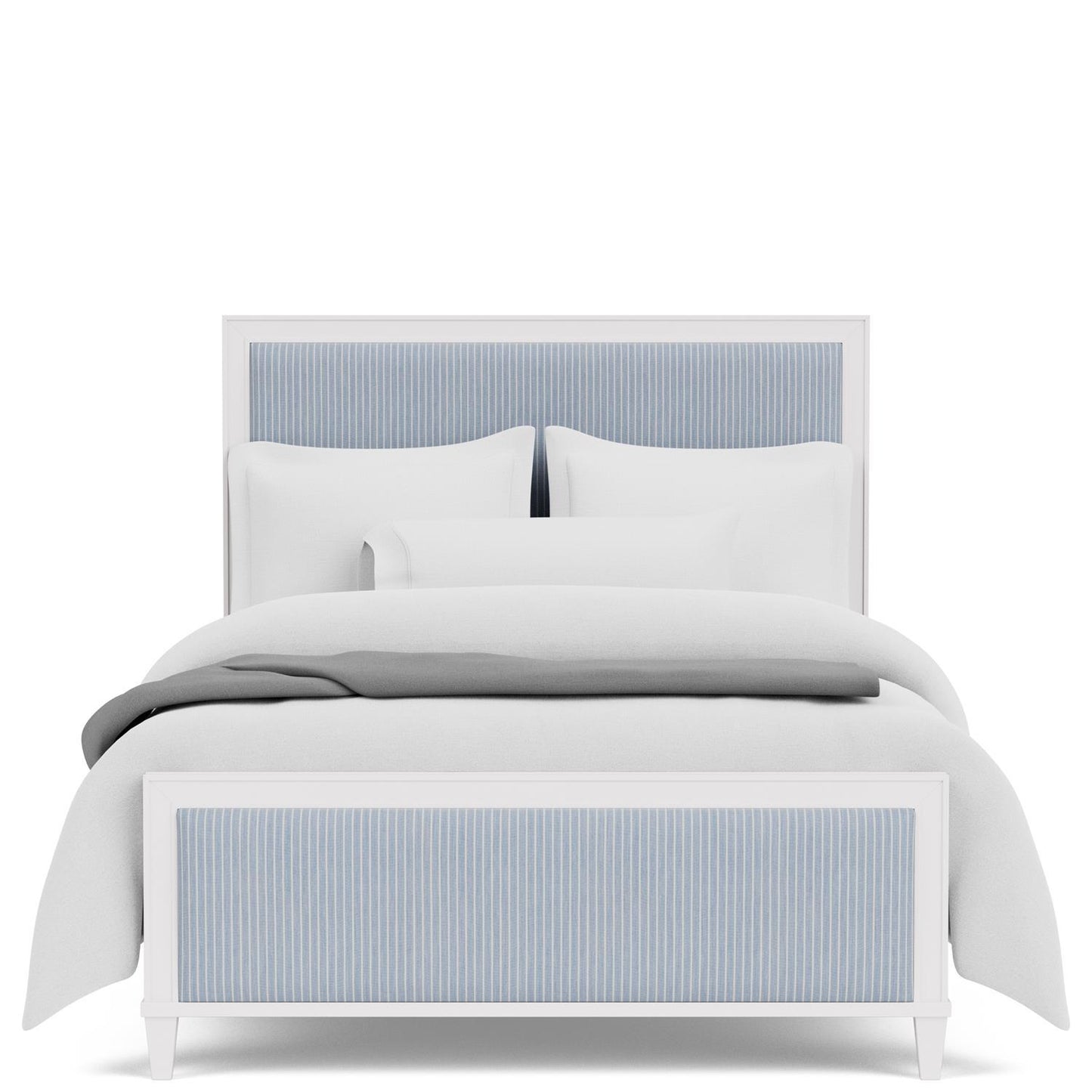 Rosalie - Full Upholstered Footboard - Blue / White
