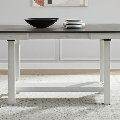 Brook Bay - Gathering Trestle Table Base - Textured White / Carbon Gray