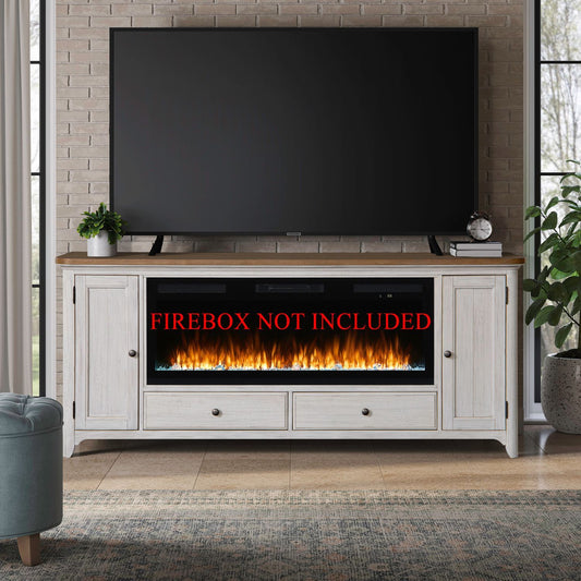 Fireplace TV Consoles - 80" Fireplace TV Console FTS - Brown