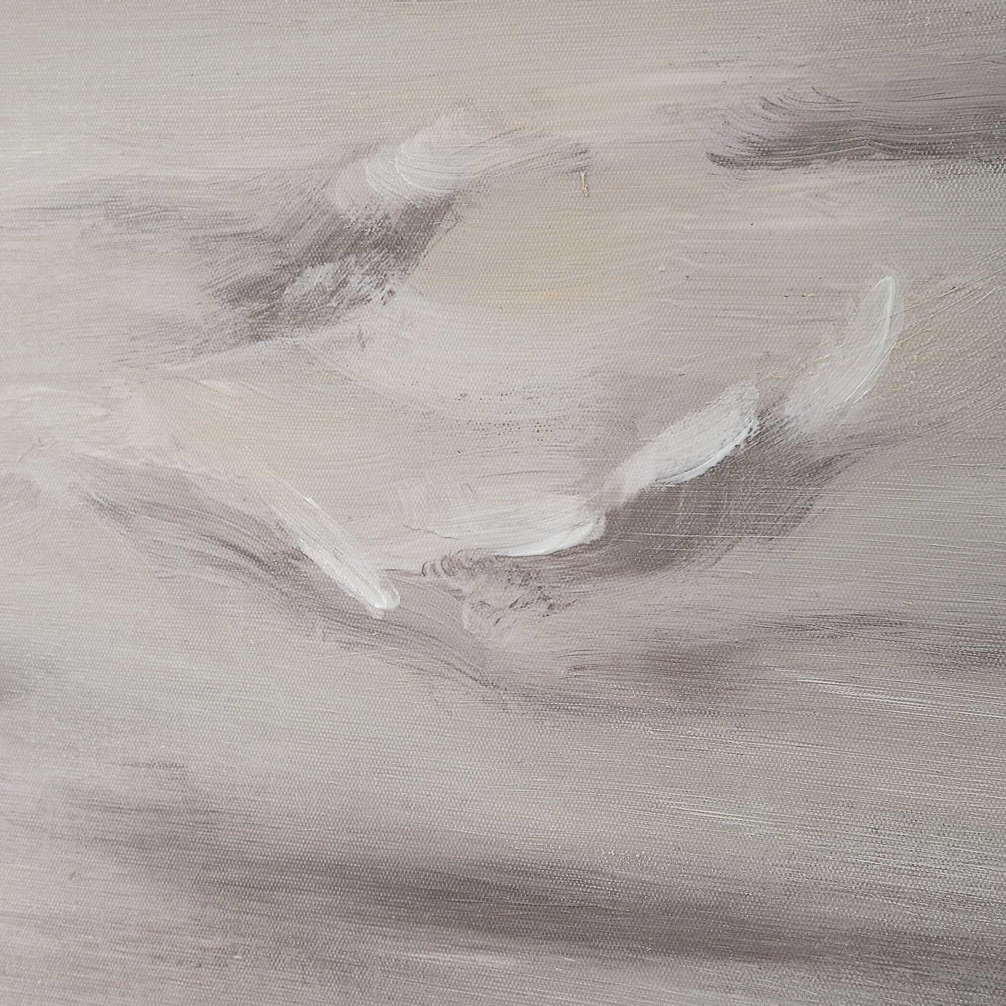 Trance - Hand Painted Abstract Art - Brown / Gray / White / Woodtone