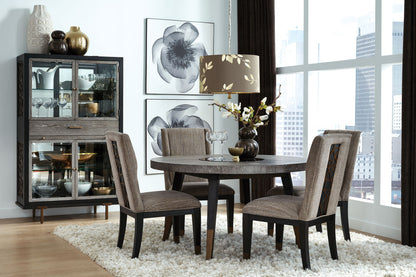 Ryker - Display Cabinet - Nocturn Black And Coventry Gray
