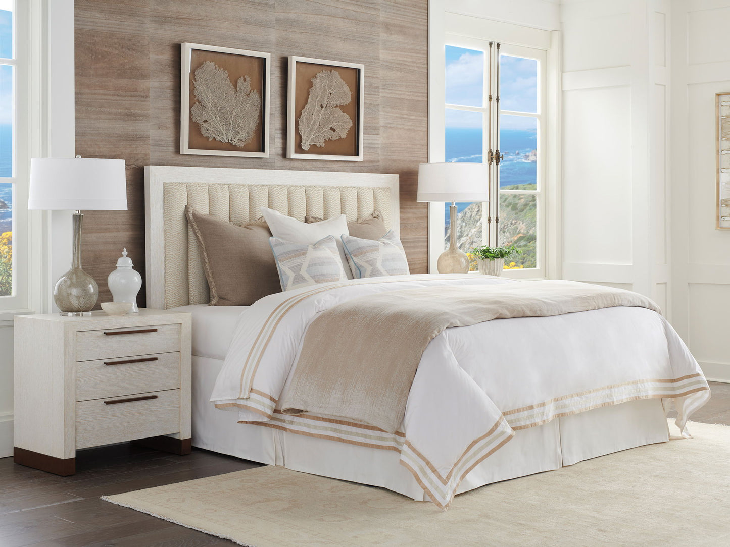 Carmel - Cambria Upholstered Headboard 6/6 King - Beige