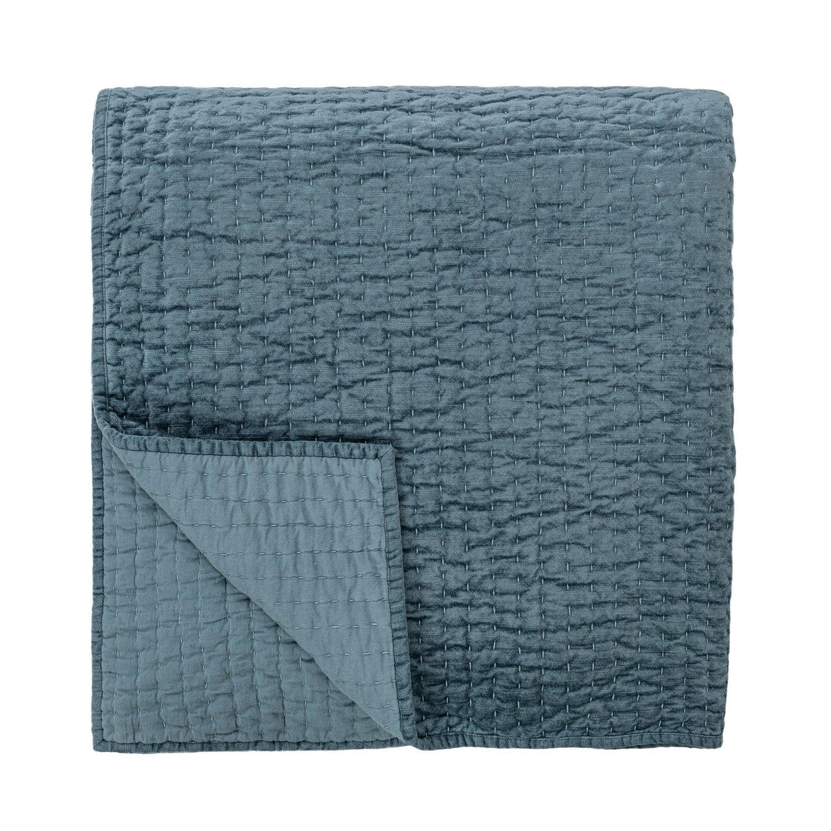 Bari - Velvet Sham - Stone Blue