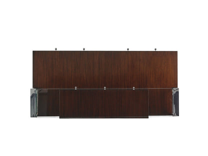 Studio Designs - Andrea Writing Desk - Dark Brown / Pearl Silver