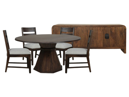 Portico - Dining 60" Round Table - Warm Brown