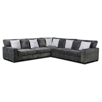 Tully - LHF Sofa With 4 Pillows - Galactic Charcoal