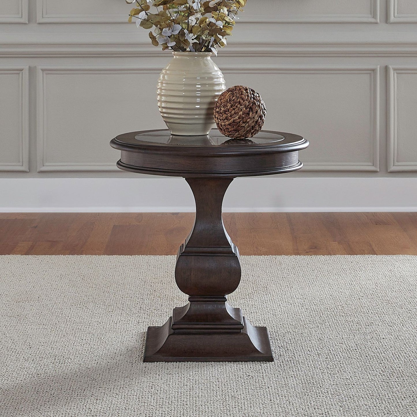 Providence Park - Round End Table - Chateau Brown