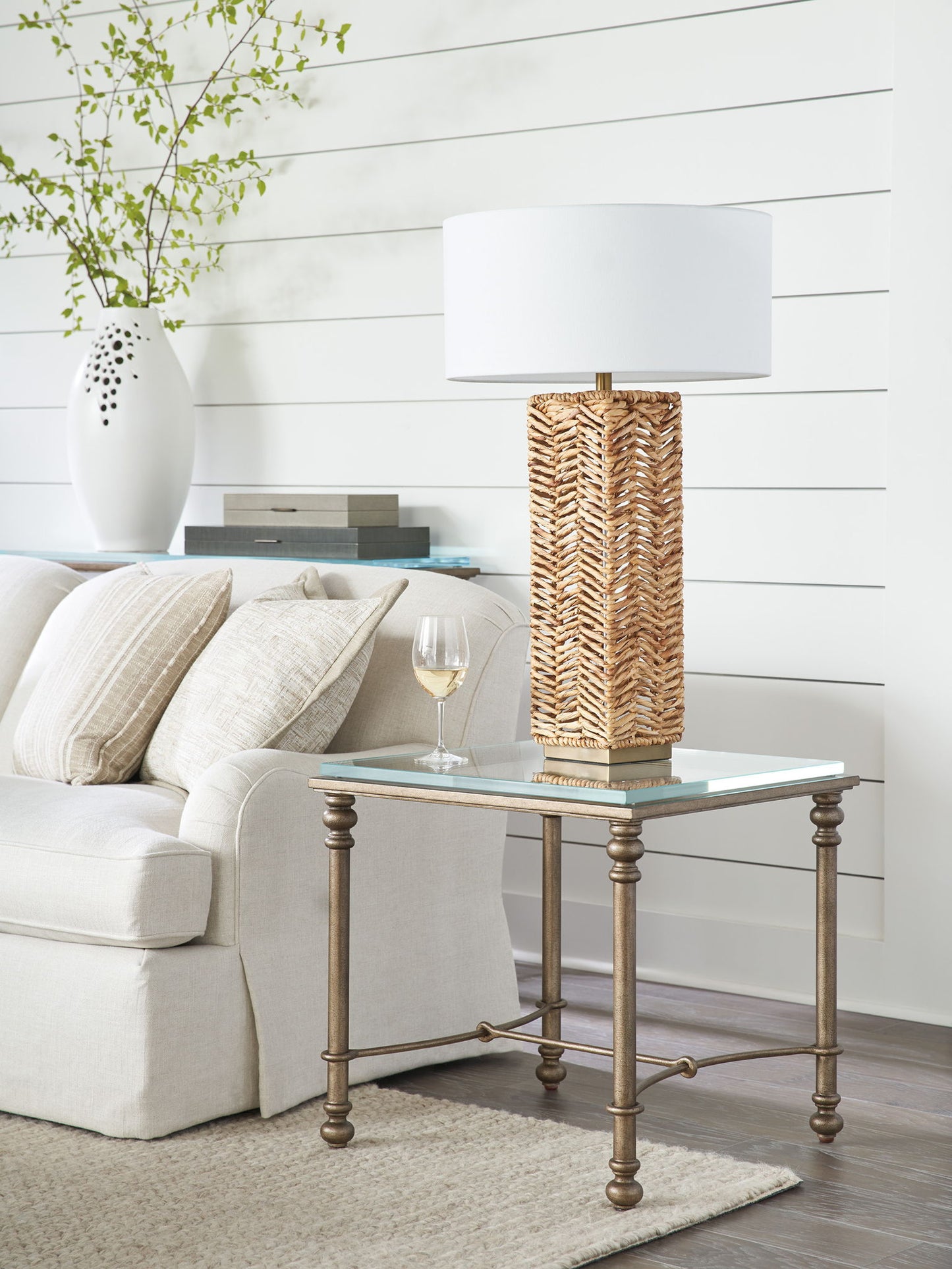 Laguna - Bluff Metal And Glass Table