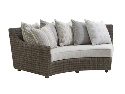 Cypress Point Ocean Terrace - Curved Sectional LAF Sofa - Dark Gray / Gray