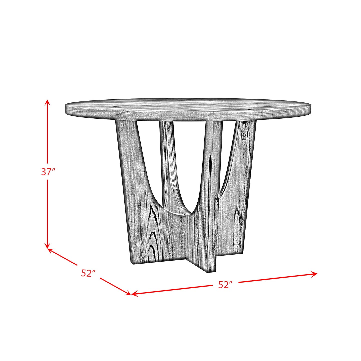 Oregon - Round Table With Wood Top