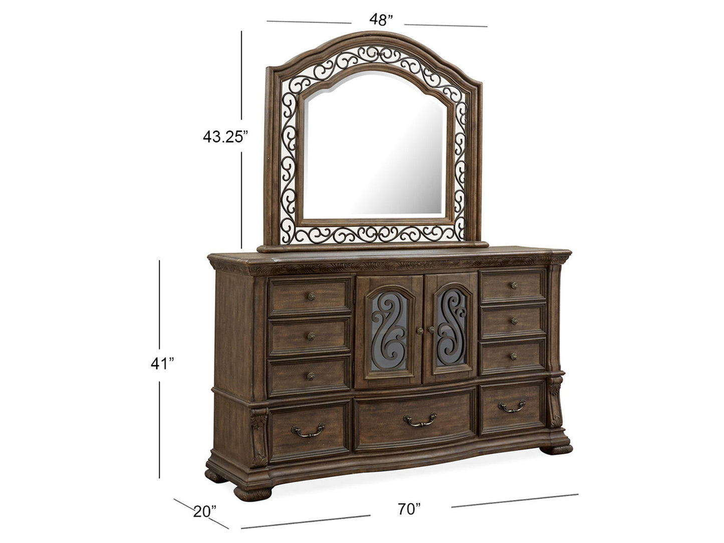 Durango - Shaped Mirror - Willadeene Brown
