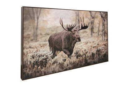 Woodland Monarch - 48 X 32 - Hand-Embellished Canvas In Frame - Brown