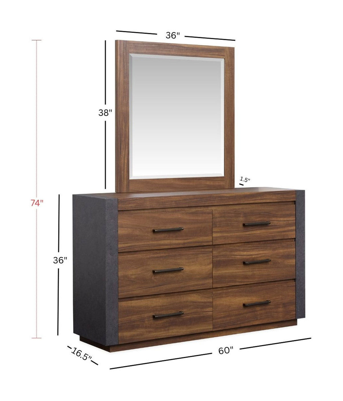Jensen - Double Drawer Dresser