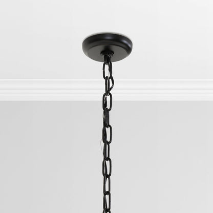 Renata - Glass Round Chandelier - Black