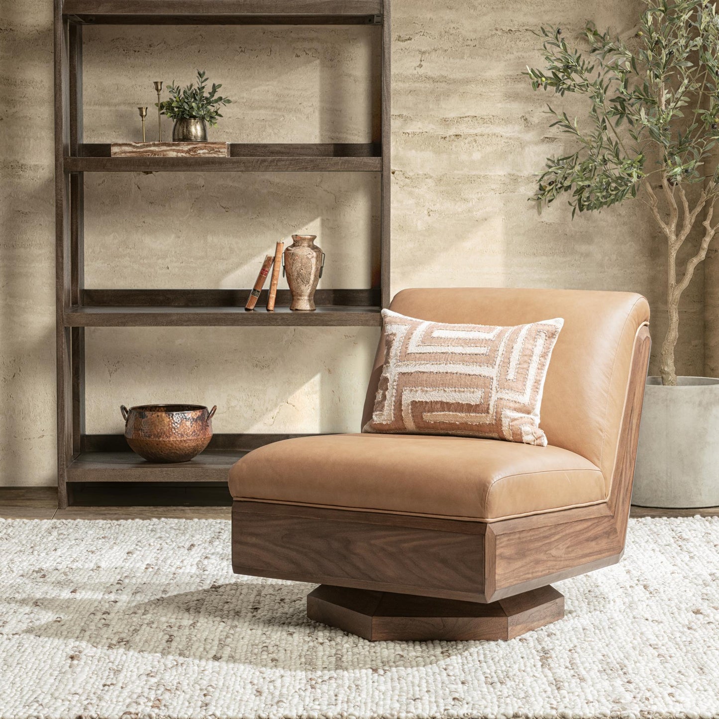 Myla - Swivel Accent Chair - Tan