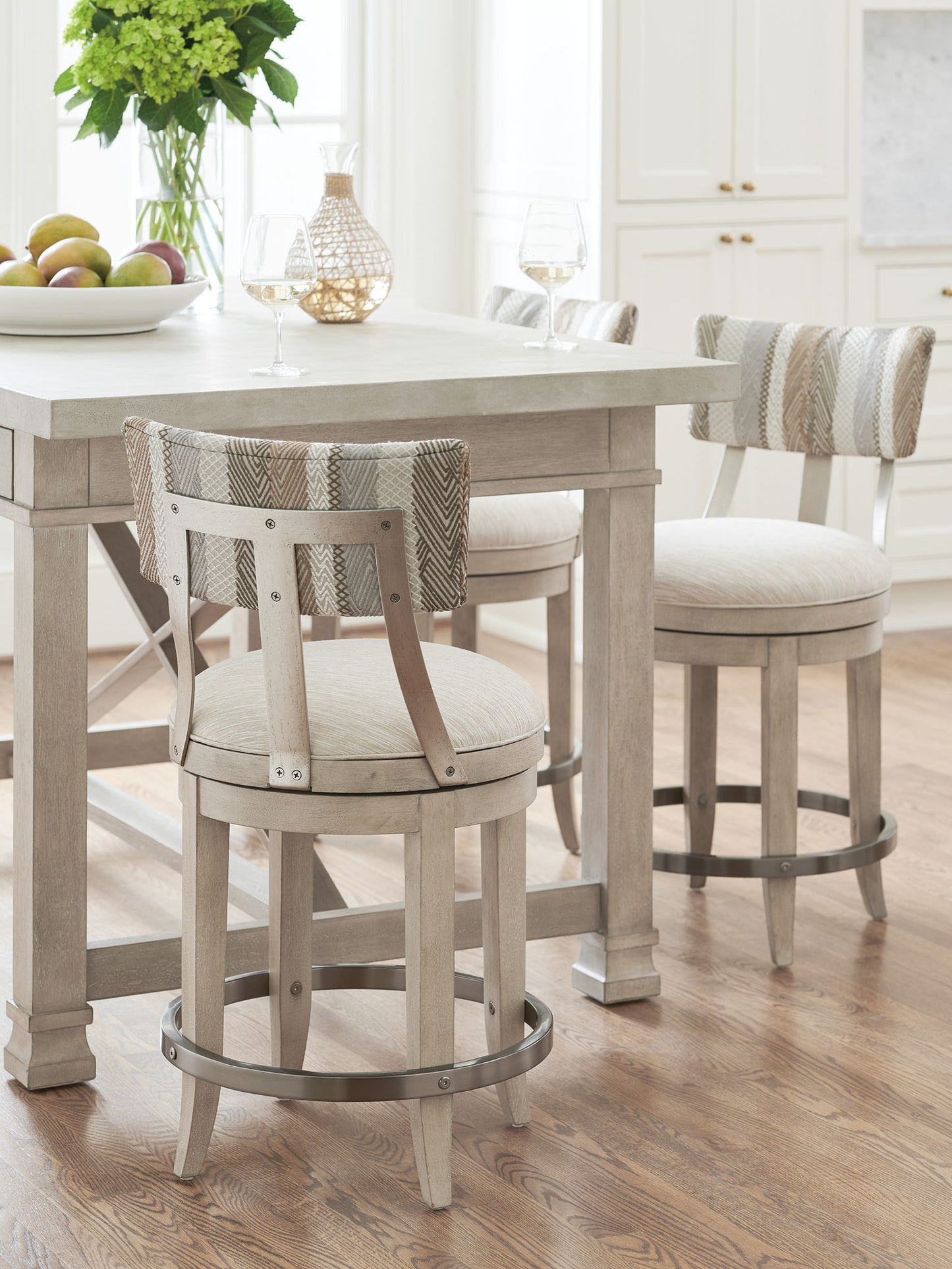 Malibu - Cliffside Swivel Upholstered Stool