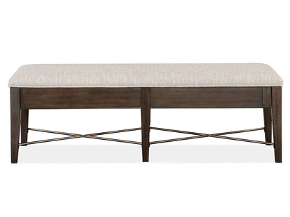 Westley Falls - Bench With Upholstered Seat - Graphite