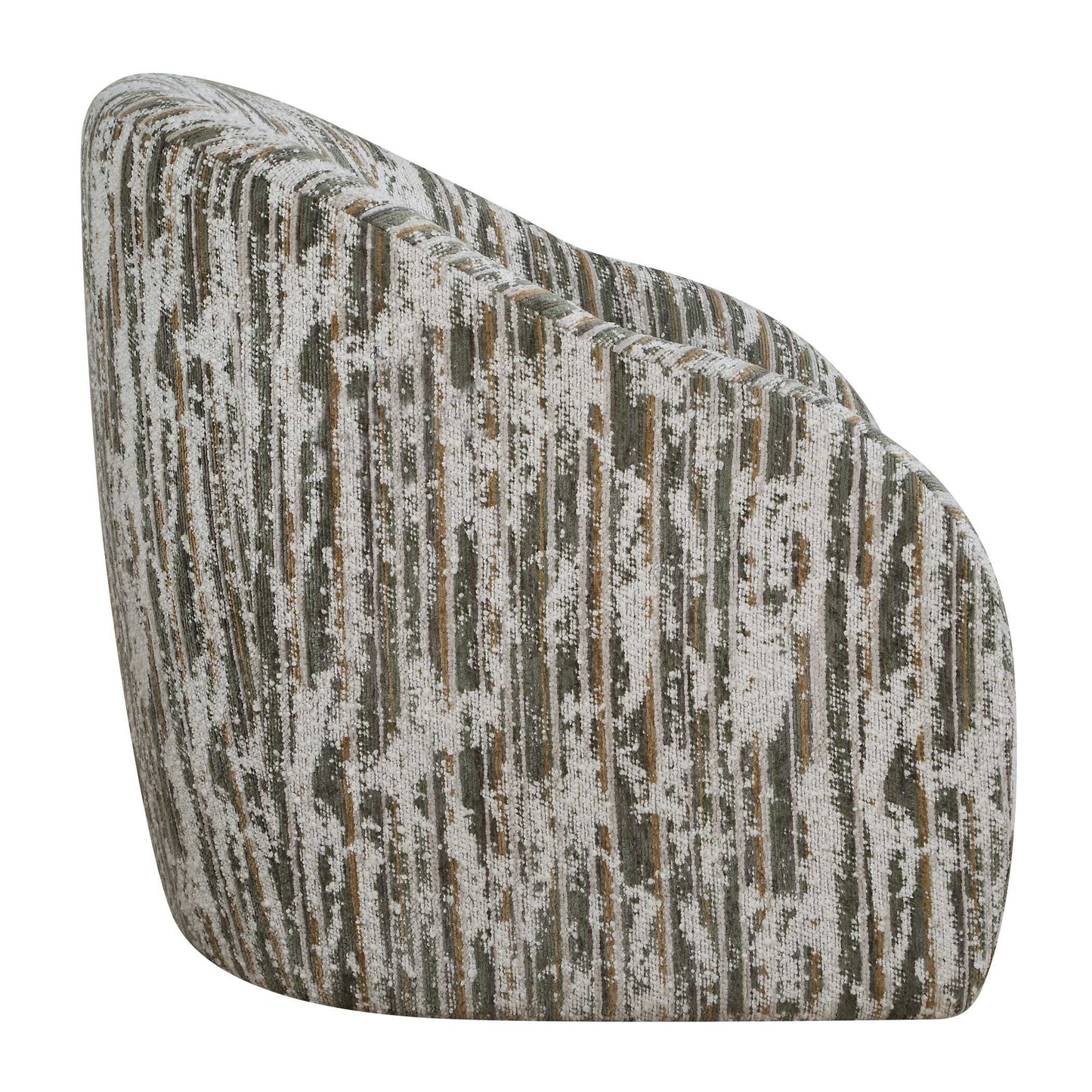 Mari - Boucle Swivel Chair - Green / White