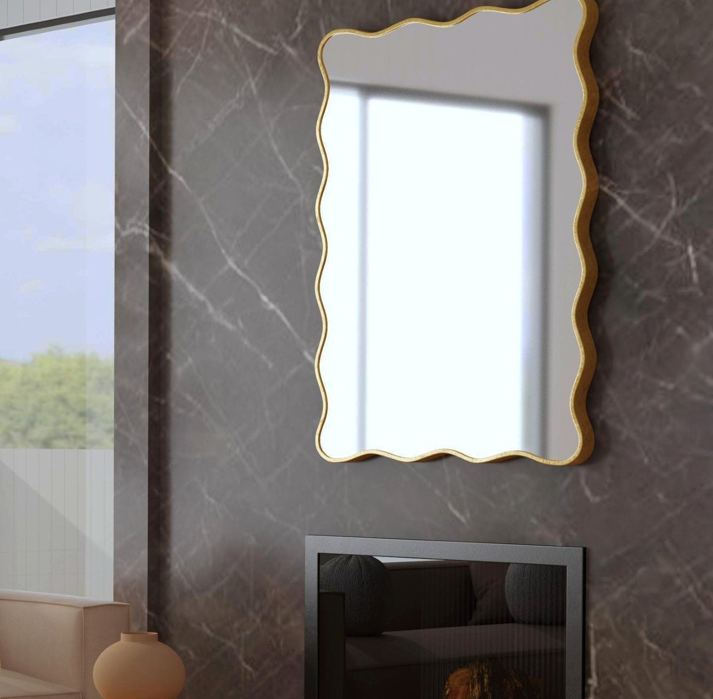 Hadar - Wall Mirror - Gold Leaf