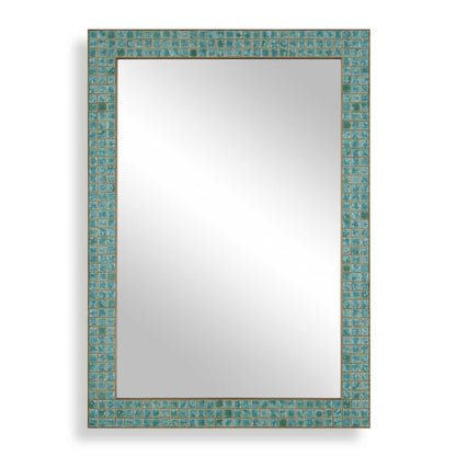 Coralie - Tile Mirror - Blue / Gold / Green