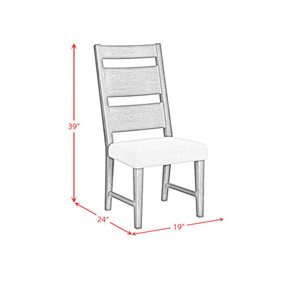 Jemma - Wood Back Dining Side Chair (Set of 2) - Dark Espresso / Beige Linen