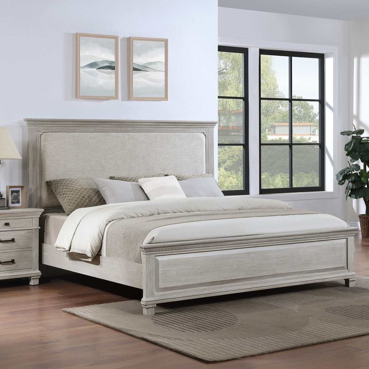 Silver Sands - 5/0 Queen Panel Footboard & Slats - Gray