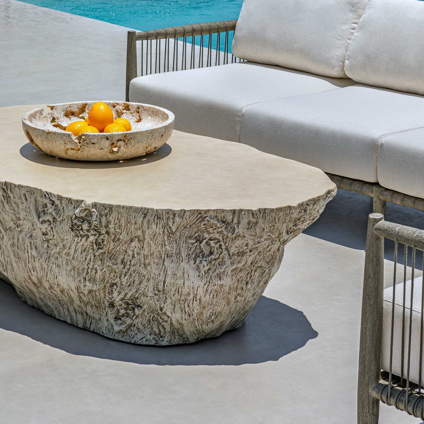 Quarried Stone - Indoor-Outdoor Bowl - Brown
