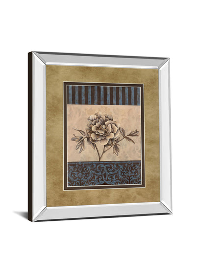 Rose Refined I By Carol Robinson - Mirror Framed Print Wall Art - Light Brown