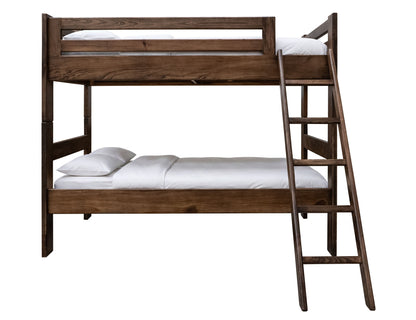 Forte - Top Bunk Bed Twin Over Twin - Brown