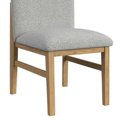 Portland - Square Back Dining Side Chair (Set of 2) - Natural / Gray