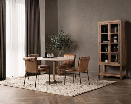 Malani - Travertine Gathering Table