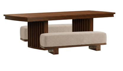 Reena - Extendable Trestle Dining Table Set