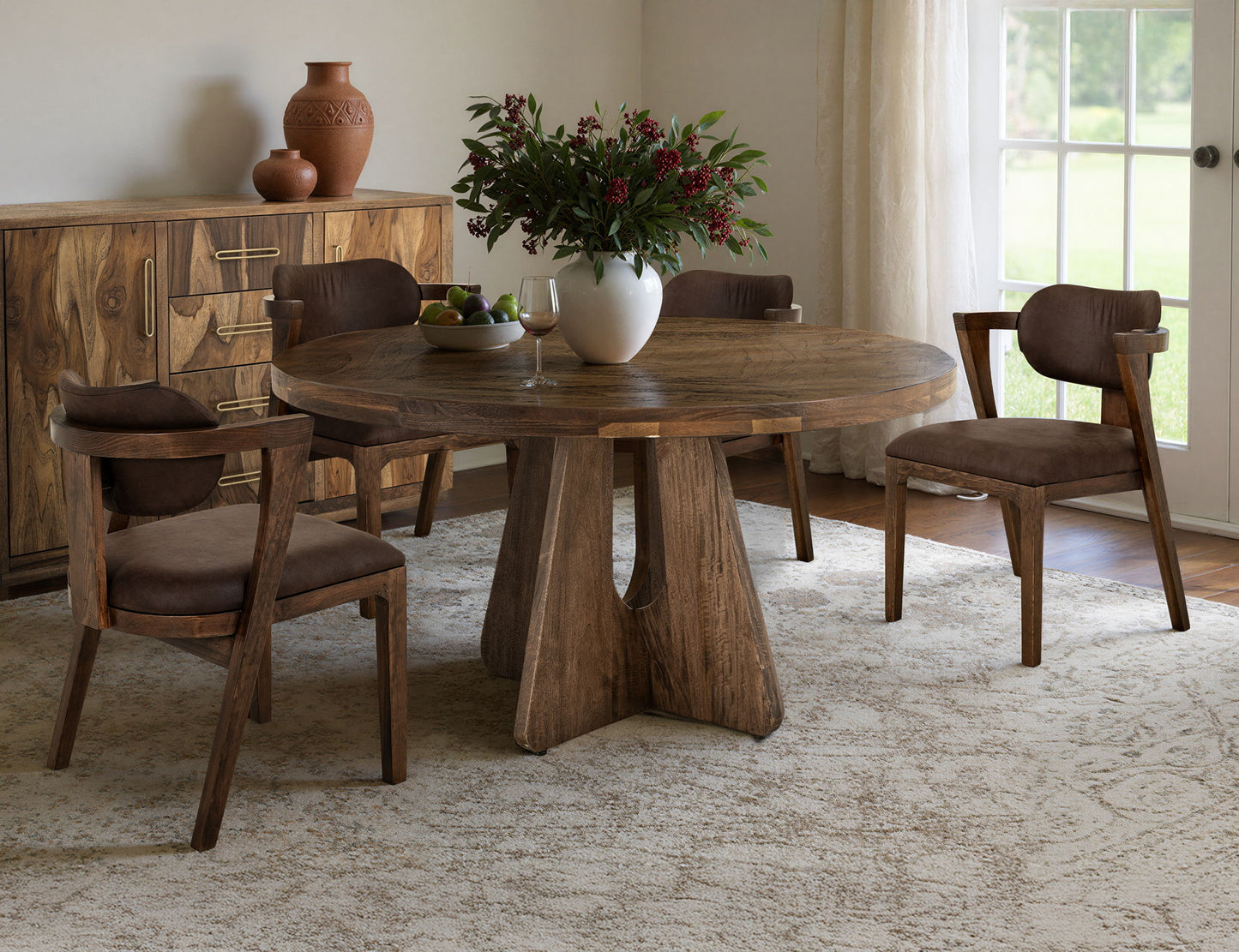 Balam - Table Base - Dark Brown