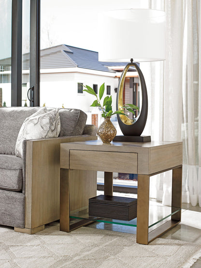 Shadow Play - Empire Square End Table - Light Brown