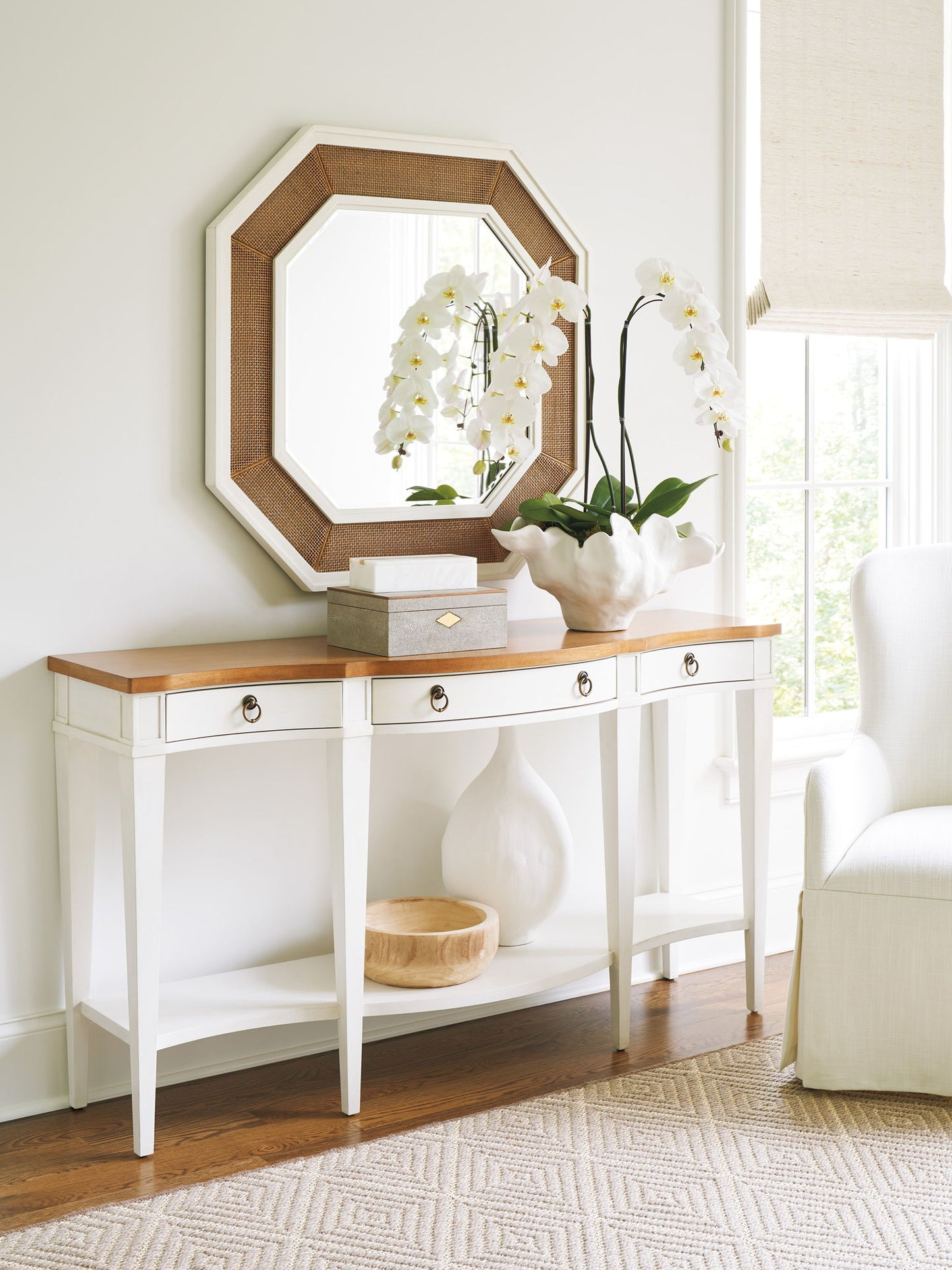 Laguna - Wood Thalia Octagonal Mirror - Light Brown