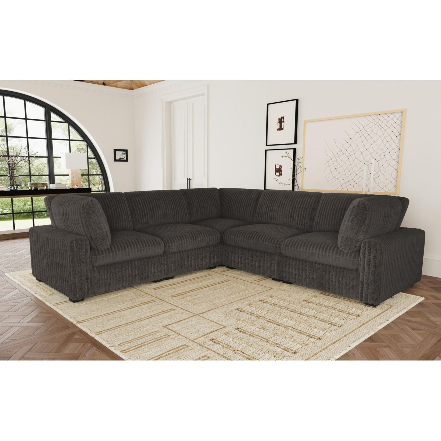 Esprit - Modular Corner - Grand Cord Charcoal