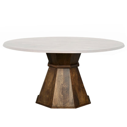 Portico - Round Dining Table Base - Warm Brown