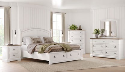 Kingston - Drawer Chest - Whisper White And Cerused Nutmeg