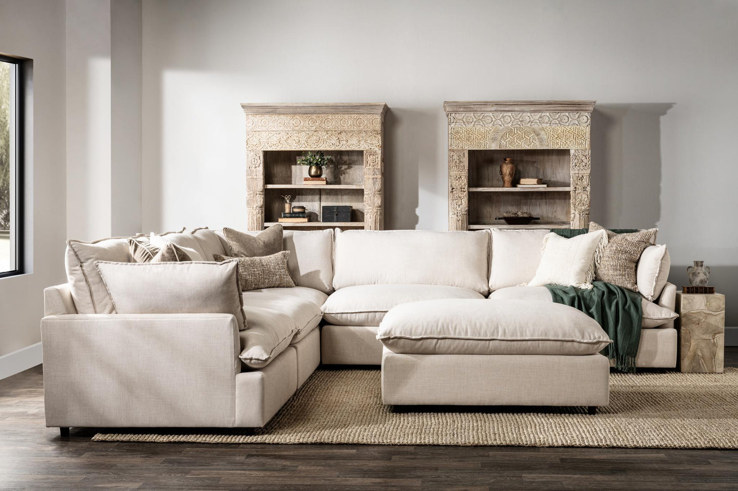 Caplan - 6 Piece Modular Sectional With Ottoman