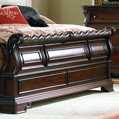 Arbor Place - Queen Sleigh Footboard - Brownstone